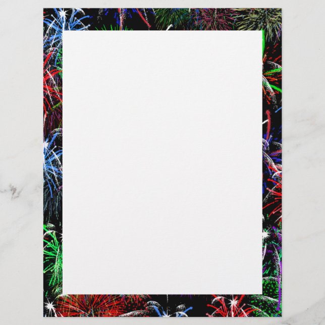 Fireworks on Black Background Flyer (Front)