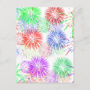 Fireworks on Blank (Add background colour) Postcard