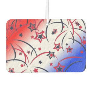 Fireworks on Red White Blue Car Air Freshener