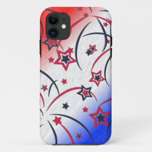 Fireworks on Red White Blue iPhone 11 Case