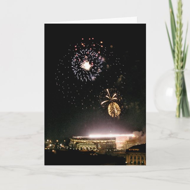 Fireworks over Cleveland Browns Stadium - card (Front)