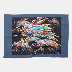 Fireworks over Mt. Olivet Tea Towel