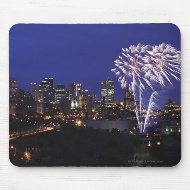 Fireworks Over The City Mouse Pad (Front)