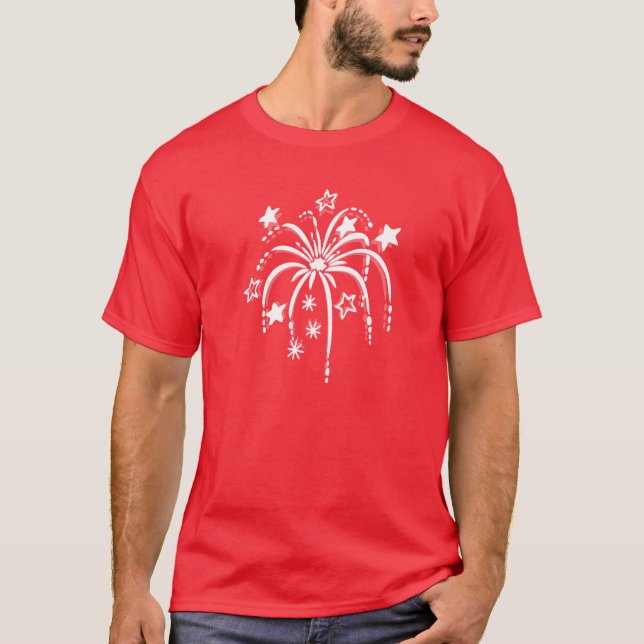 Fireworks Patriotic 4th of July Shirts (Front)