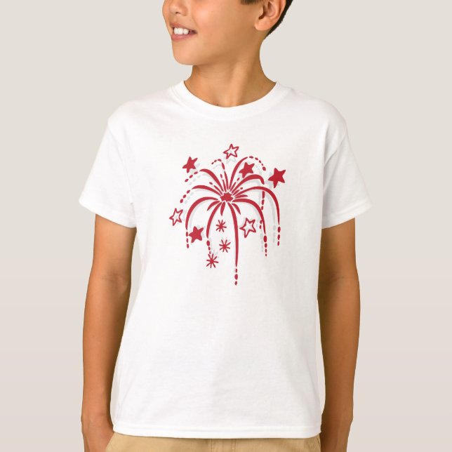 Fireworks Patriotic 4th of July Shirts (Front)