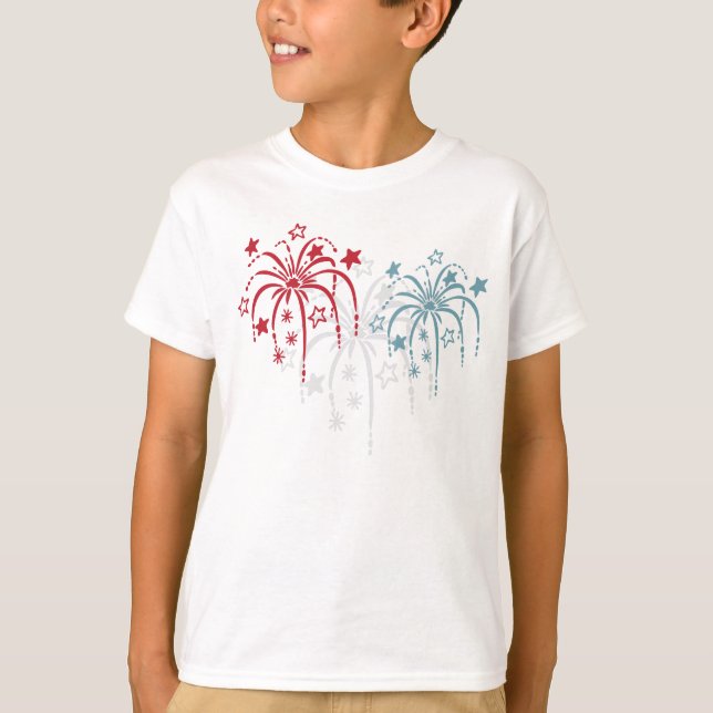 Fireworks Patriotic 4th of July Shirts (Front)