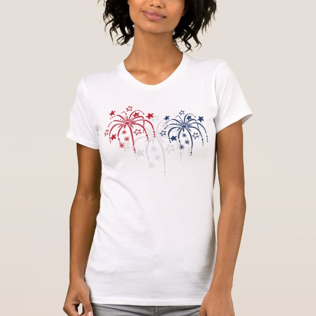 Fireworks Patriotic 4th of July Shirts (Front)