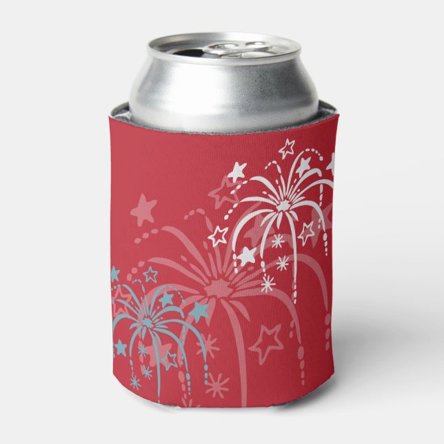 Fireworks Patriotic Edible Can Cooler (Can Front)