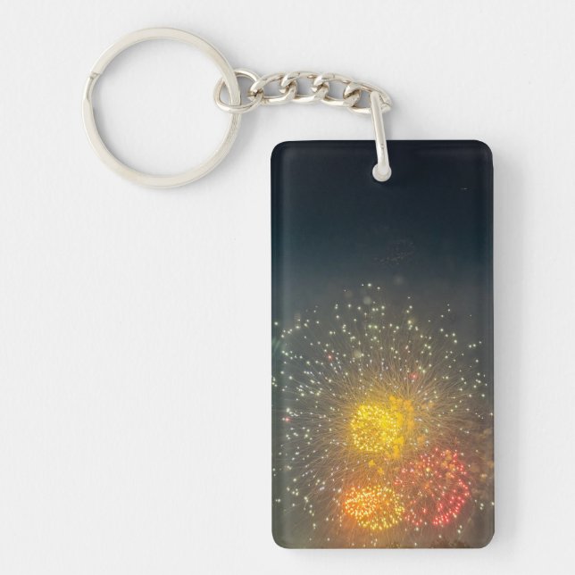 Fireworks Photo Keychain (Front)