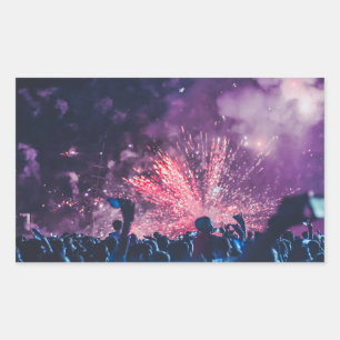 FIREWORKS POP RECTANGULAR STICKER