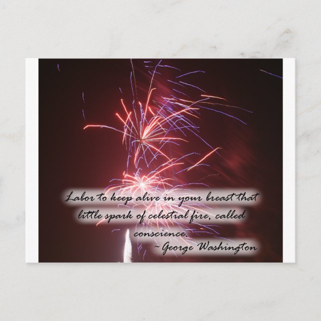 Fireworks Quote Postcard (Front)