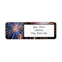 Fireworks Return Address Label