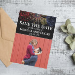 Fireworks Sky Fourth of July Wedding Save The Date<br><div class="desc">This photo save the date perfectly coordinates with the Fireworks Sky collection.  Please contact me if you would like help with customising the text portion of this save the date.</div>