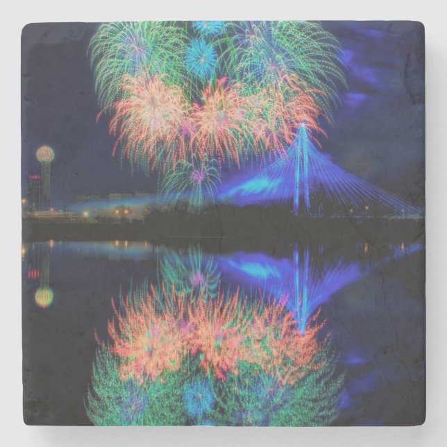 Fireworks Stone Coaster (Front)