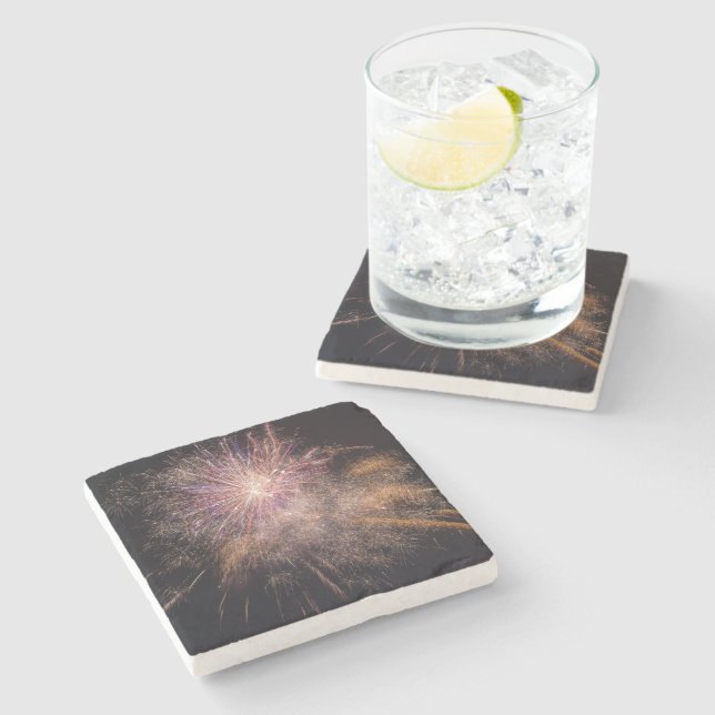 Fireworks stone coasters (Side)
