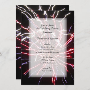 Fireworks Summer Post Wedding Brunch Invitation