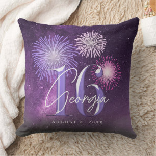 Fireworks Sweet 16 Purple ID984 Cushion