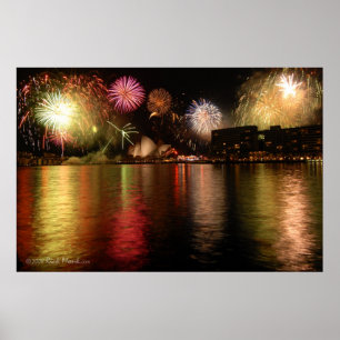 Fireworks : Sydney Harbour, Australia Poster