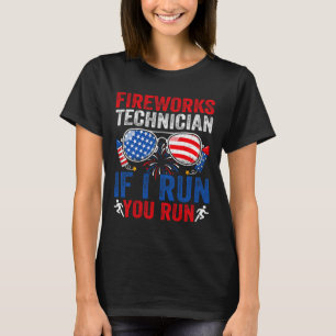 Fireworks Technician Funny 4th Of July Sungles Men T-Shirt