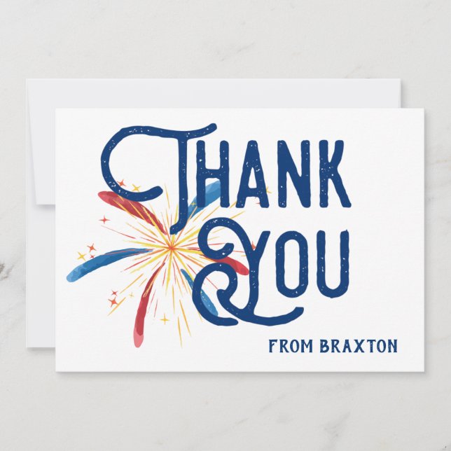 Fireworks Thank You Card (Front)