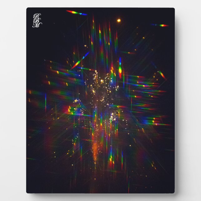 Fireworks through 3D Glasses 2 Plaque (Front)