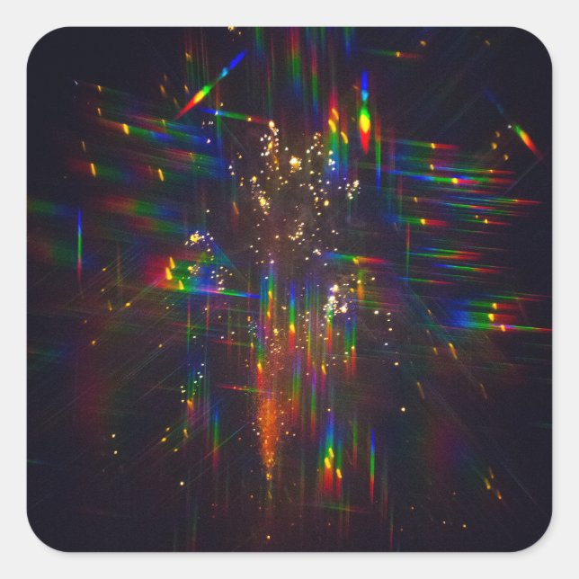 Fireworks through 3D Glasses 2 Square Sticker (Front)