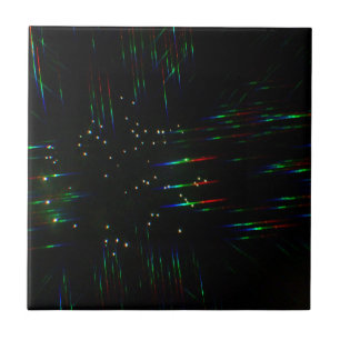 Fireworks Through 3D Glasses 3  Ceramic Tile