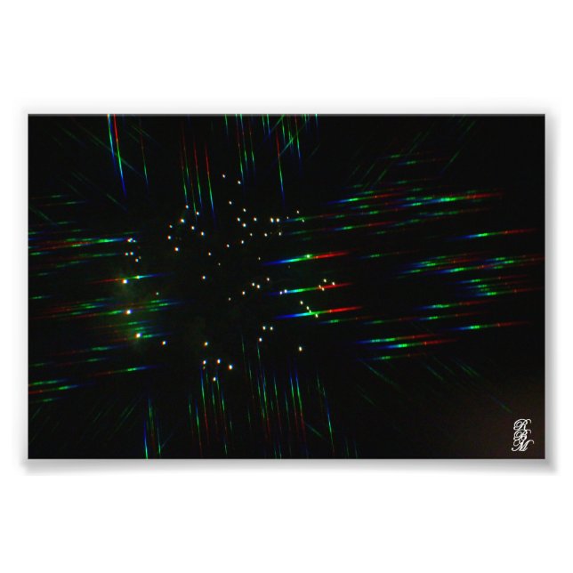 Fireworks Through 3D Glasses 3  Photo Print (Front)