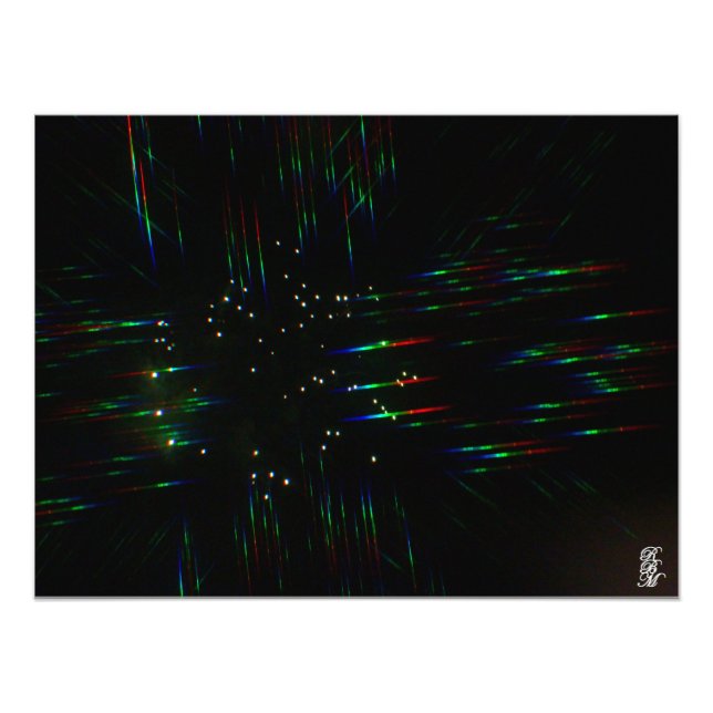 Fireworks Through 3D Glasses 3  Photo Print (Front)