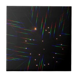 Fireworks Through 3D Glasses 4 Ceramic Tile
