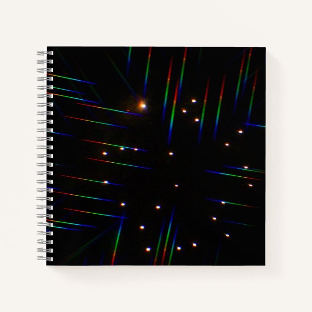 Fireworks Through 3D Glasses 4 Notebook (Front)