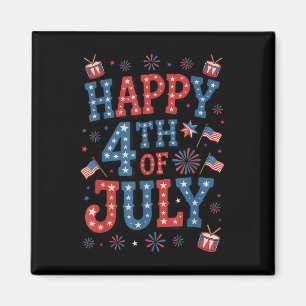Fireworks Us Patriotic American Pride Happy 4th Of Magnet