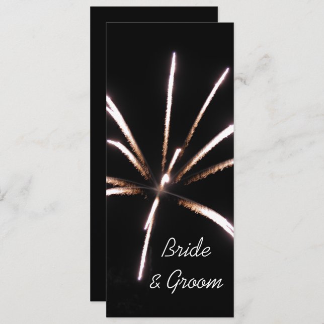 Fireworks Wedding Invitation (Front/Back)
