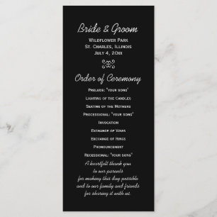 Fireworks Wedding Program