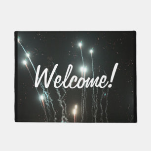 Fireworks Welcome Doormat