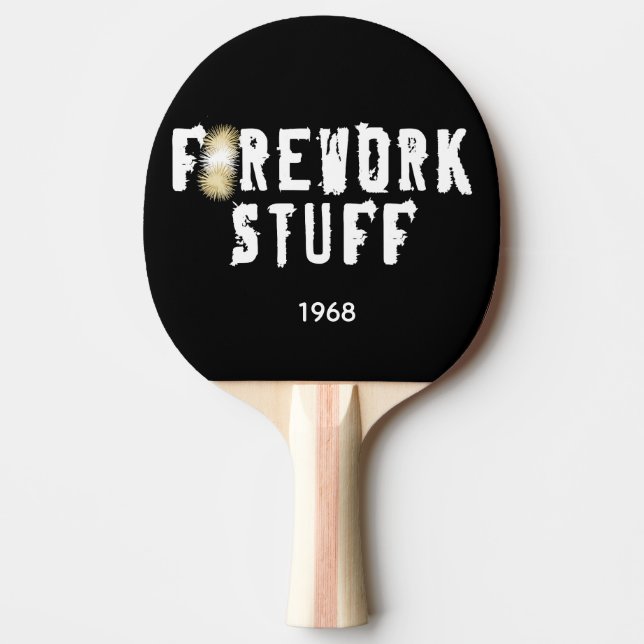 Fireworks with cool object  ping pong paddle (Front)