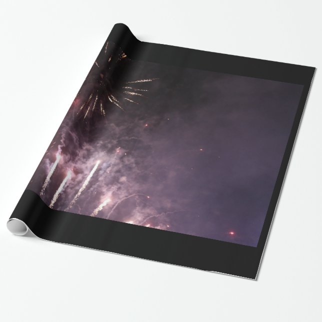 Fireworks Wrapping Paper (Unrolled)
