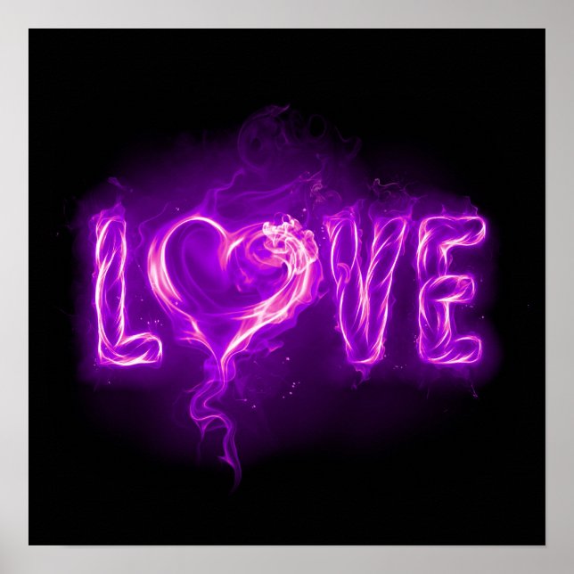 Firey Love - Light Purple  Poster (Front)