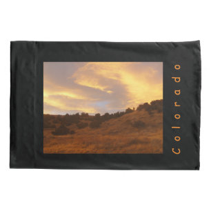 Firey Sunset On Mountain Pillowcase