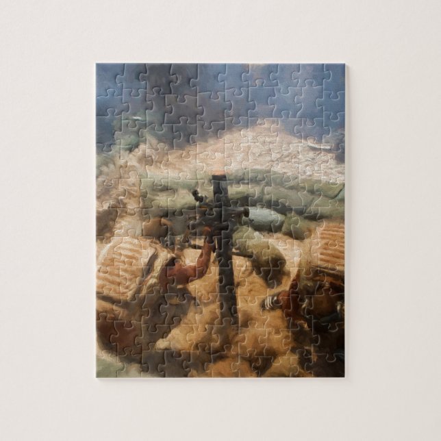Firing a Mortar Jigsaw Puzzle (Vertical)