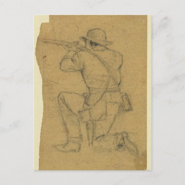 Firing Soldier Postcard (Front)