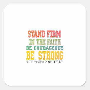 Firmly Rooted In God's Promises Always Square Sticker