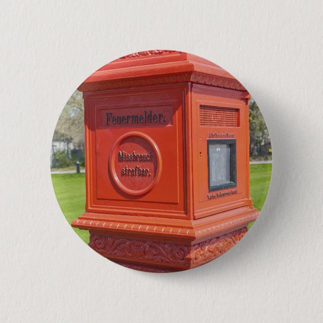 Firre Alarm Box 6 Cm Round Badge (Front)