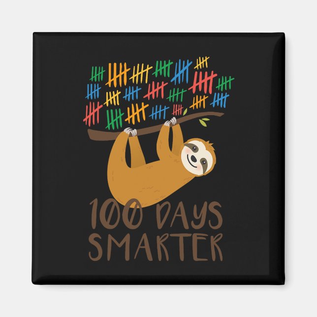 First 100 Days Of School Sloth  Magnet (Front)