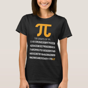 First 100 Digits Of Pi 67 Nerds Geeks Math Teacher T-Shirt