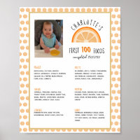 First 100 Foods Orange Baby Weaning Milestone 