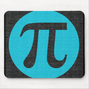 First 10,000 digits of Pi, blue on black Mouse Pad