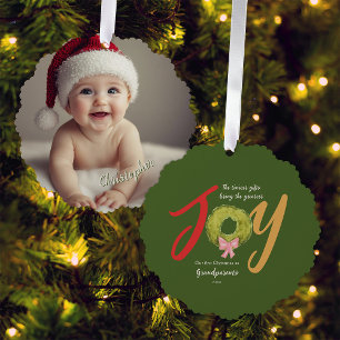 First 1st Christmas Grandparents Memento Keepsake Tree Decoration Card
