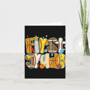 First 1st Grade Boy Baseball Basketball Football S Card