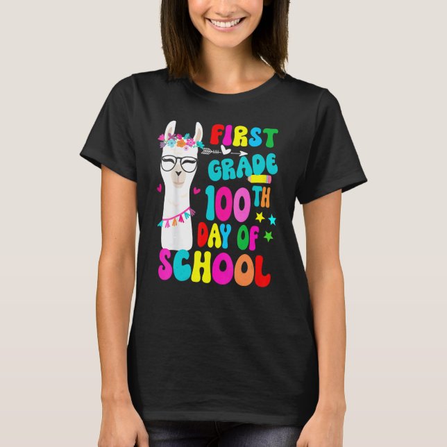 First 1st Grade Teacher 100 days smarter No Prob L T-Shirt (Front)